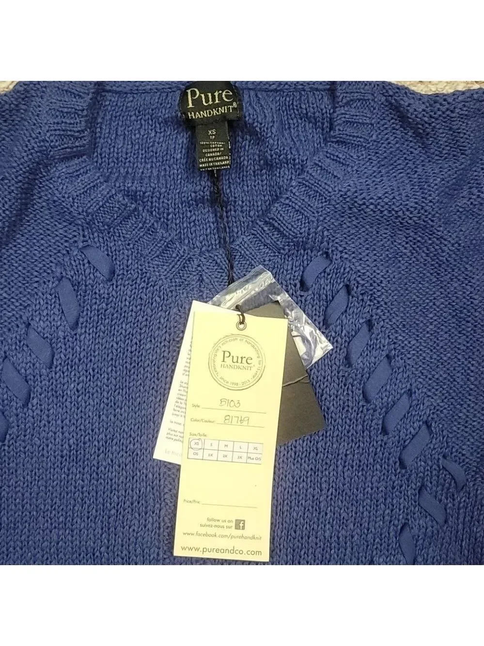 Pure Handknit cozy cre neck sweater